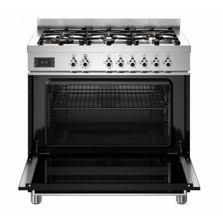 BERTAZZONI PRO9 6L 1E NE T Κουζίνα Ηλεκτρική με Εστίες Αερίου 90cm Μαύρο